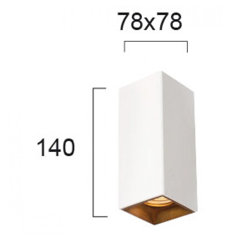 СПОТ FLAME 78X78X140 БЯЛ