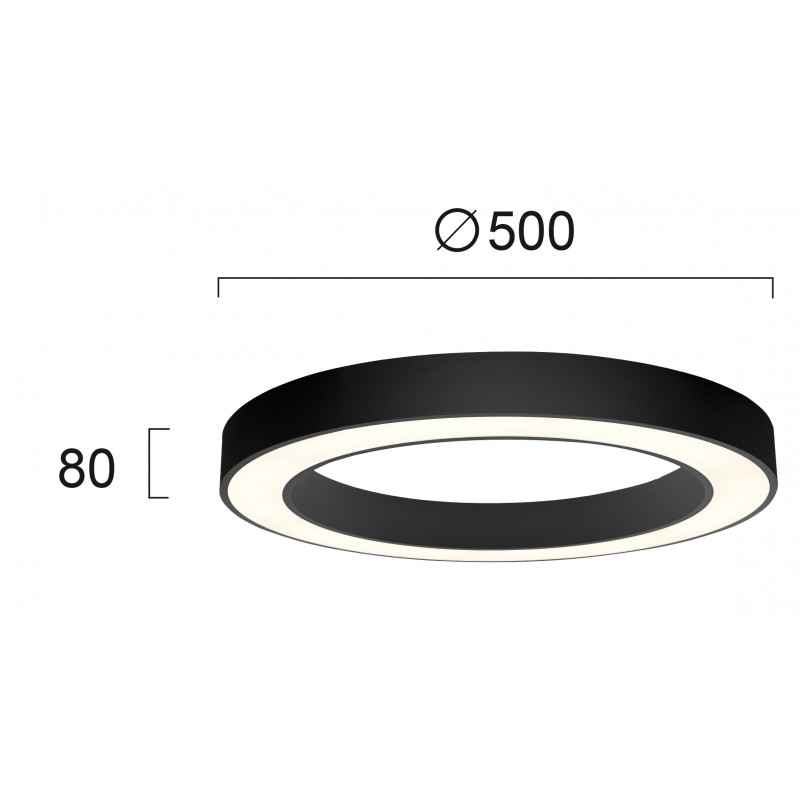ТАВАННА ЛАМПА APOLLO LED 38W 3000K ЧЕРЕН ТАВАННА ЛАМПА APOLLO LED 38W 3000K ЧЕРЕН