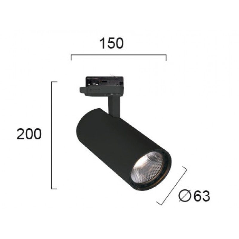 LED РЕЛСОВО СПОТ ОСВЕТЛЕНИЕ 15W ЧЕРНО NESTOR LED РЕЛСОВО СПОТ ОСВЕТЛЕНИЕ 15W ЧЕРНО NESTOR