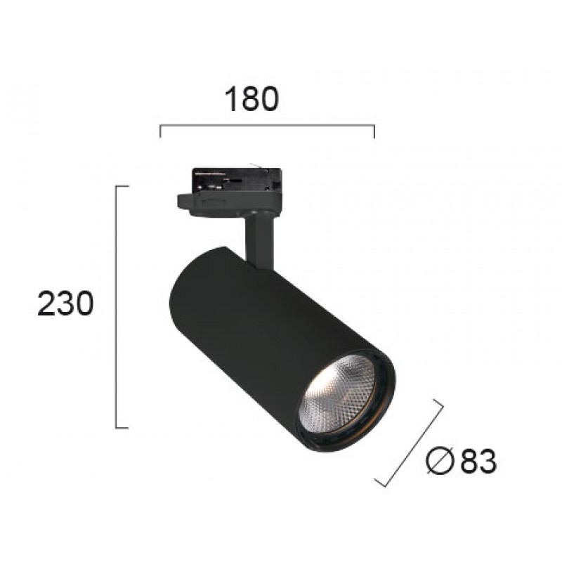 РЕЛСОВО СПОТ ОСВЕТЛЕНИЕ NESTOR BLACK 30W 3000K РЕЛСОВО СПОТ ОСВЕТЛЕНИЕ NESTOR BLACK 30W 3000K