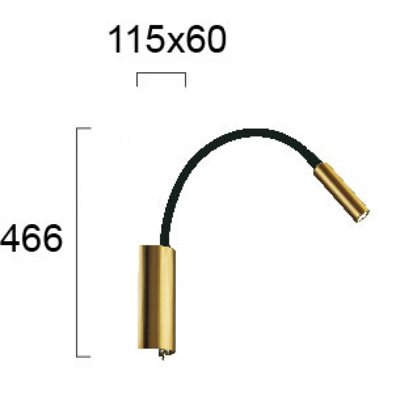 СТЕННА ЛАМПА GOLD MATRIX LED 4W ЗЛАТИСТА