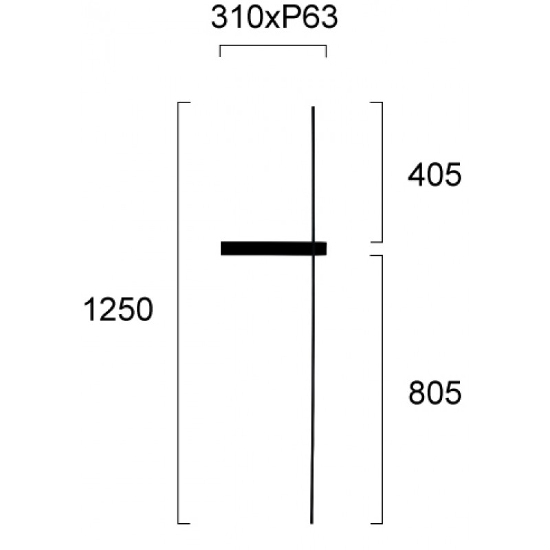 СТЕННА ЛАМПА SLIM LED 14W ЧЕРНА 3000K СТЕННА ЛАМПА SLIM LED 14W ЧЕРНА 3000K