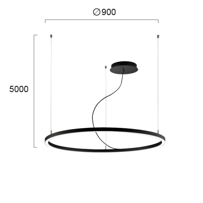 ПЕНДЕЛ VERDI LED 48W 3000K ЧЕРЕН ПЕНДЕЛ VERDI LED 48W 3000K ЧЕРЕН
