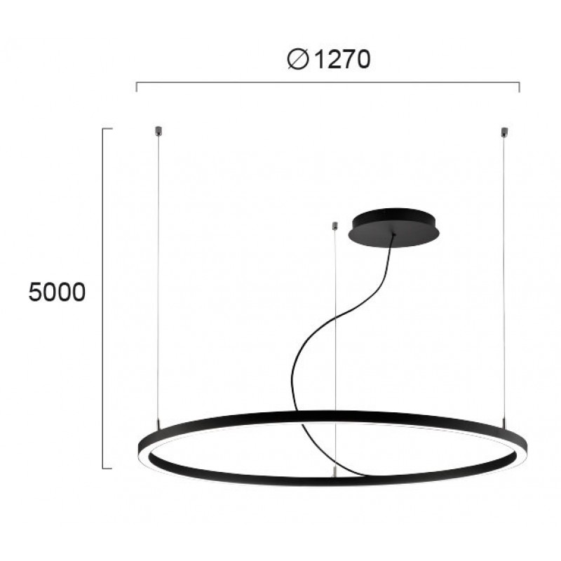 ПЕНДЕЛ VERDI LED 61W 4000K ЧЕРЕН ПЕНДЕЛ VERDI LED 61W 4000K ЧЕРЕН
