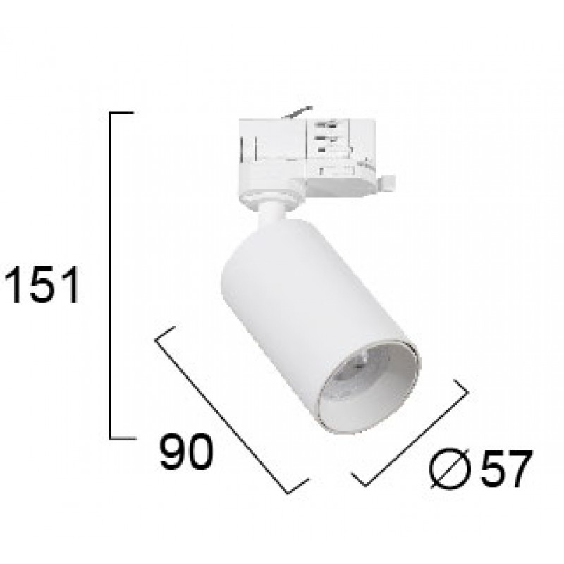 ТРАК СПОТ ЛАМПА БЯЛА STAGE GU10 LED