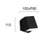 СТЕННА ЛАМПА QUADRO LED 6W ЧЕРНА IP54 СТЕННА ЛАМПА QUADRO LED 6W ЧЕРНА IP54