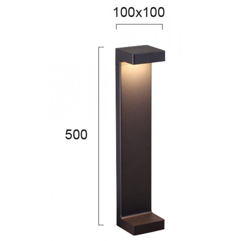 ГРАДИНСКА ЛАМПА QUADRO LED 9W ЧЕРНА