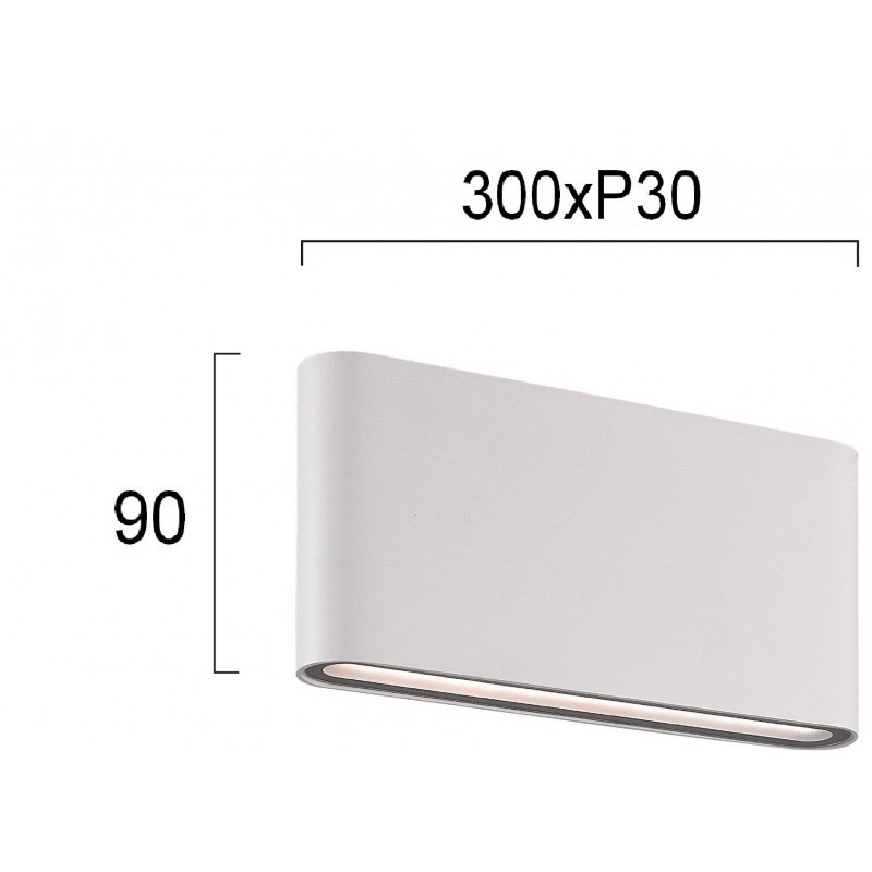 СТЕННА ЛАМПА ARGON LED 22W БЯЛА IP54 СТЕННА ЛАМПА ARGON LED 22W БЯЛА IP54