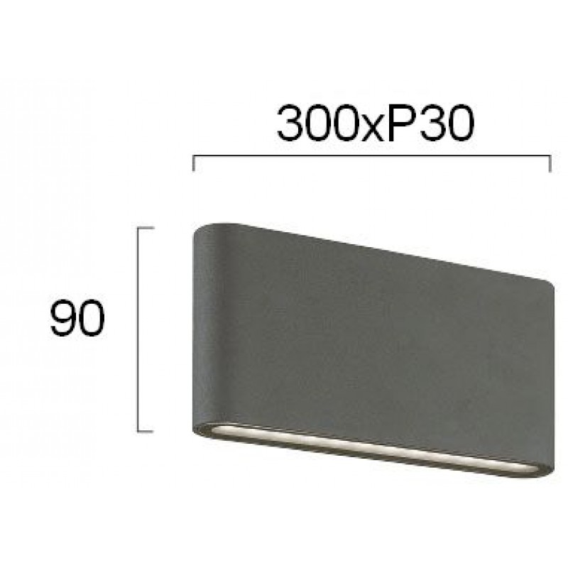 СТЕННА ЛАМПА DARK GREY L 280 ARGON СТЕННА ЛАМПА DARK GREY L 280 ARGON