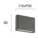 СТЕННА ЛАМПА ARGON LED 3W ТЪМНО СИВА СТЕННА ЛАМПА ARGON LED 3W ТЪМНО СИВА