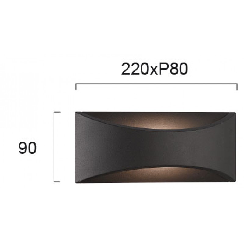 СТЕННА ЛАМПА DOKOS LED 6W ТЪМНО СИВА IP54 СТЕННА ЛАМПА DOKOS LED 6W ТЪМНО СИВА IP54