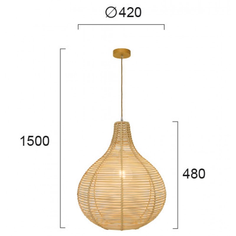 ПЕНДЕЛ BOLITA E27 MAX 70W NATURAL