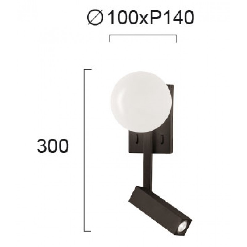 СТЕННА ЛАМПА REFLECT LED 5W + 3W БЯЛО/ЧЕРНО СТЕННА ЛАМПА REFLECT LED 5W + 3W БЯЛО/ЧЕРНО