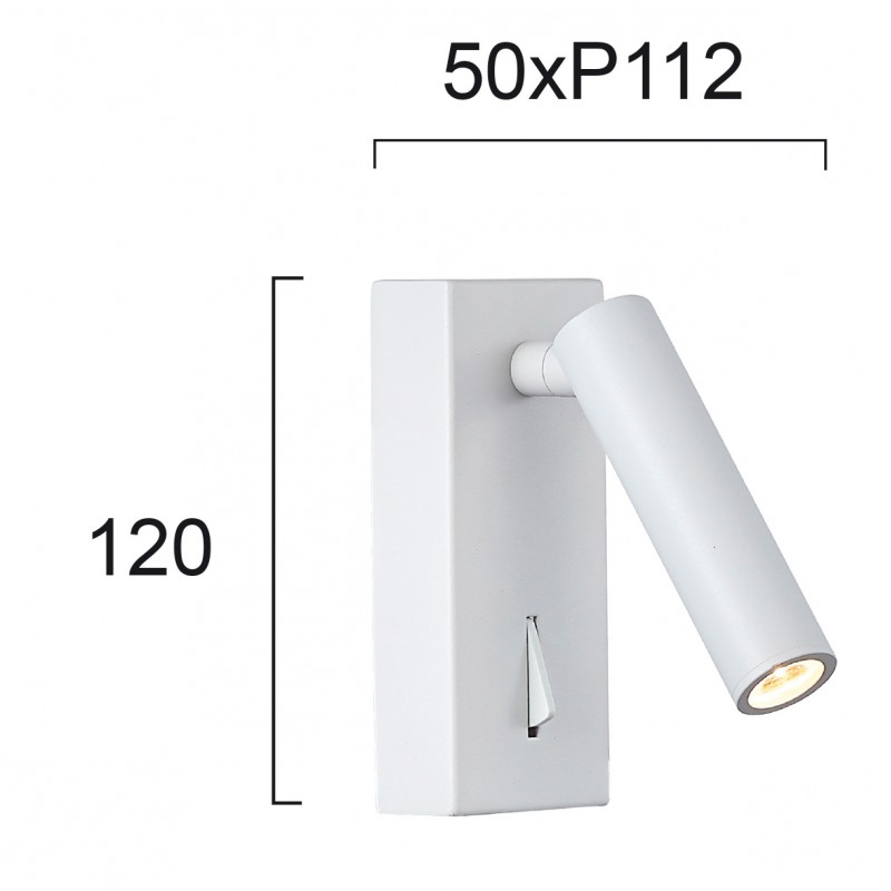 СТЕННА ЛАМПА ZEN LED 3W БЯЛА СТЕННА ЛАМПА ZEN LED 3W БЯЛА
