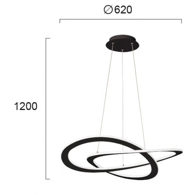 ПЕНДЕЛ CHARLIE LED 50W САНДИ ЧЕРЕН ПЕНДЕЛ CHARLIE LED 50W САНДИ ЧЕРЕН