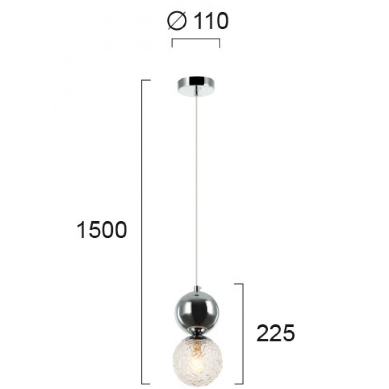 ПЕНДЕЛ SYLIA G9 LED MAX 5W СТЪКЛО / ХРОМ ПЕНДЕЛ SYLIA G9 LED MAX 5W СТЪКЛО / ХРОМ