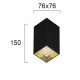 КВАДРАТЕН ТАВАНЕН ПОЛИЛЕЙ GLAM LED 12W 3000K ЧЕРЕН/ЗЛАТЕН