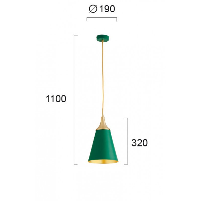 ПЕНДЕЛ MENTA E27 MAX 42W ЗЕЛЕН/ЗЛАТЕН ПЕНДЕЛ MENTA E27 MAX 42W ЗЕЛЕН/ЗЛАТЕН