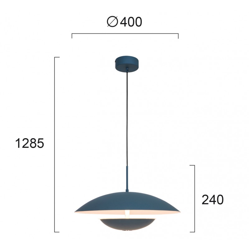 ПЕНДЕЛ МОНИКА СИВ 16W LED