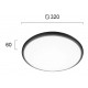 LED ПЛАФОН РОНИ 25W 3000K ЧЕРЕН/БЯЛ