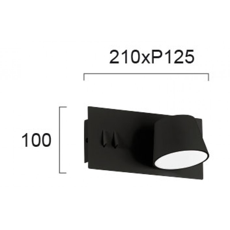 СТЕННА ЛАМПА SAM LED МОДУЛ 6,6W - 19,3W ЧЕРЕН ПЯСЪК IP20 СТЕННА ЛАМПА SAM LED МОДУЛ 6,6W - 19,3W ЧЕРЕН ПЯСЪК IP20