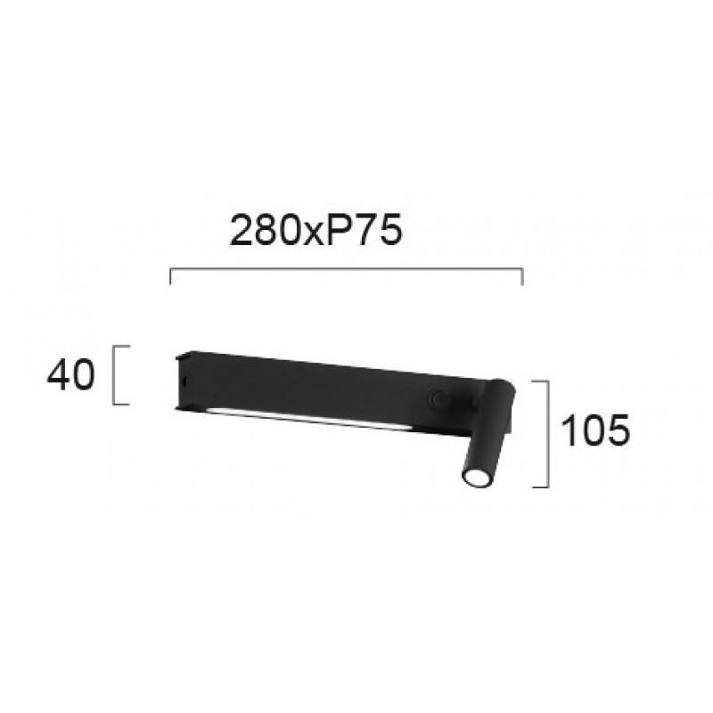 СТЕННА ЛАМПА МОЛИ ЧЕРЕН ЦВЯТ 6W/9W СТЕННА ЛАМПА МОЛИ ЧЕРЕН ЦВЯТ 6W/9W