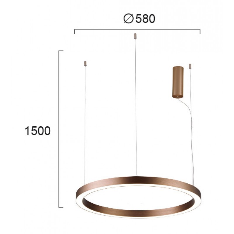 ПЕНДЕЛ D 580 CHOCO 48W 3000K