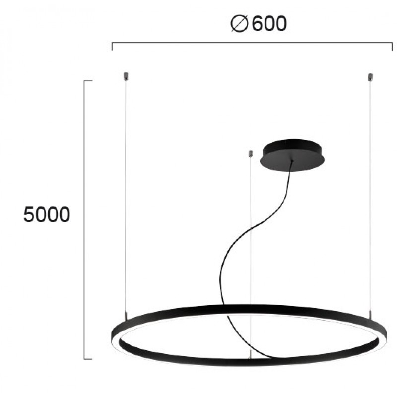 ВИСЯЩО ОСВЕТИТЕЛНО ТЯЛО VERDI LED 32W ЧЕРНО ВИСЯЩО ОСВЕТИТЕЛНО ТЯЛО VERDI LED 32W ЧЕРНО