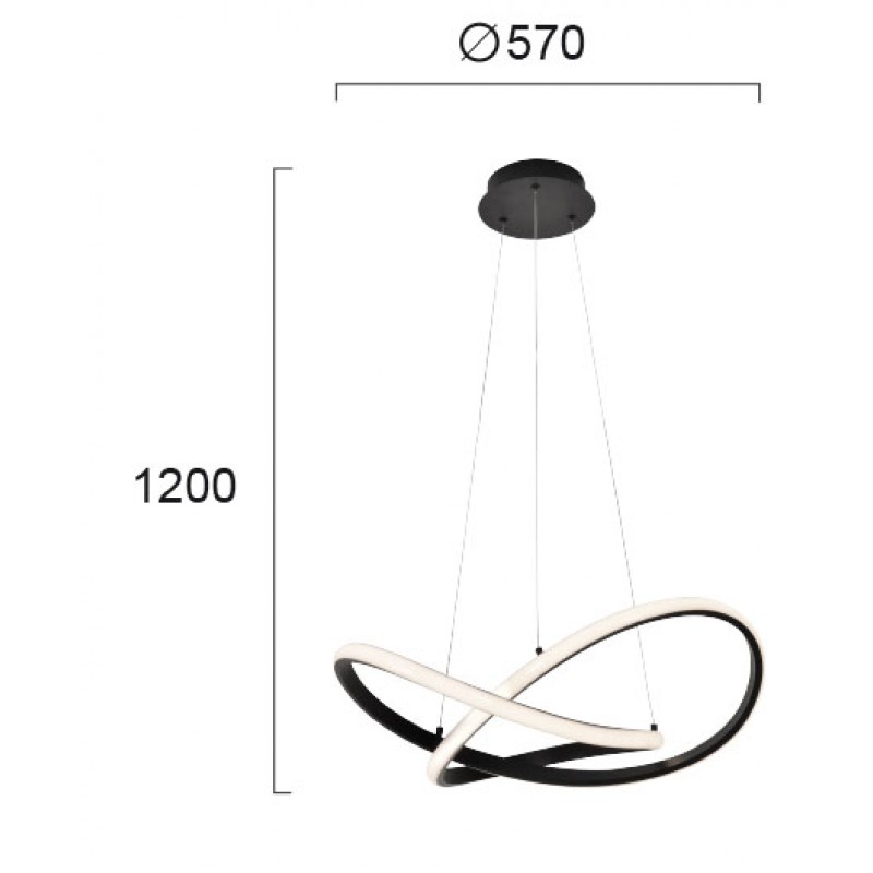 ПЕНДЕЛ SIGMA LED МОДУЛ 42W SAND BLACK