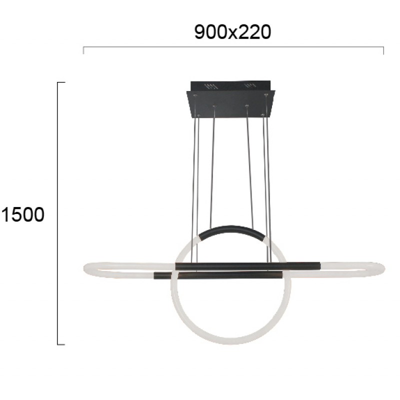 ПЕНДЕЛ GIROTONDO LED 30W ЧЕРЕН 3000K ПЕНДЕЛ GIROTONDO LED 30W ЧЕРЕН 3000K
