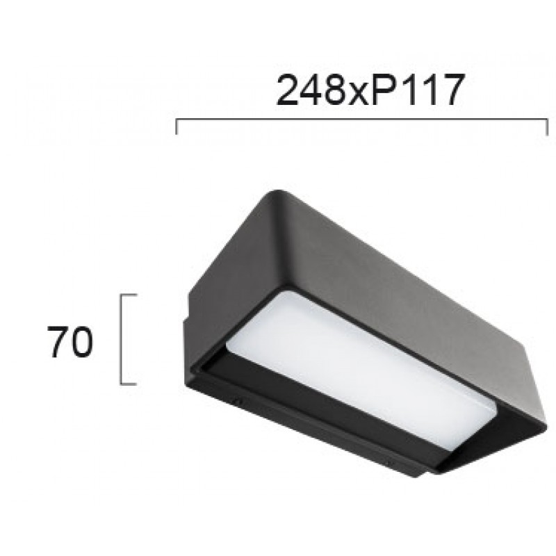 СТЕННА ЛАМПА EDISON LED 13W ТЪМНО СИВ IP65 СТЕННА ЛАМПА EDISON LED 13W ТЪМНО СИВ IP65