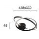 ПЛАФОН NOLA 2X LED 28W 3000K ЧЕРЕН МАТ