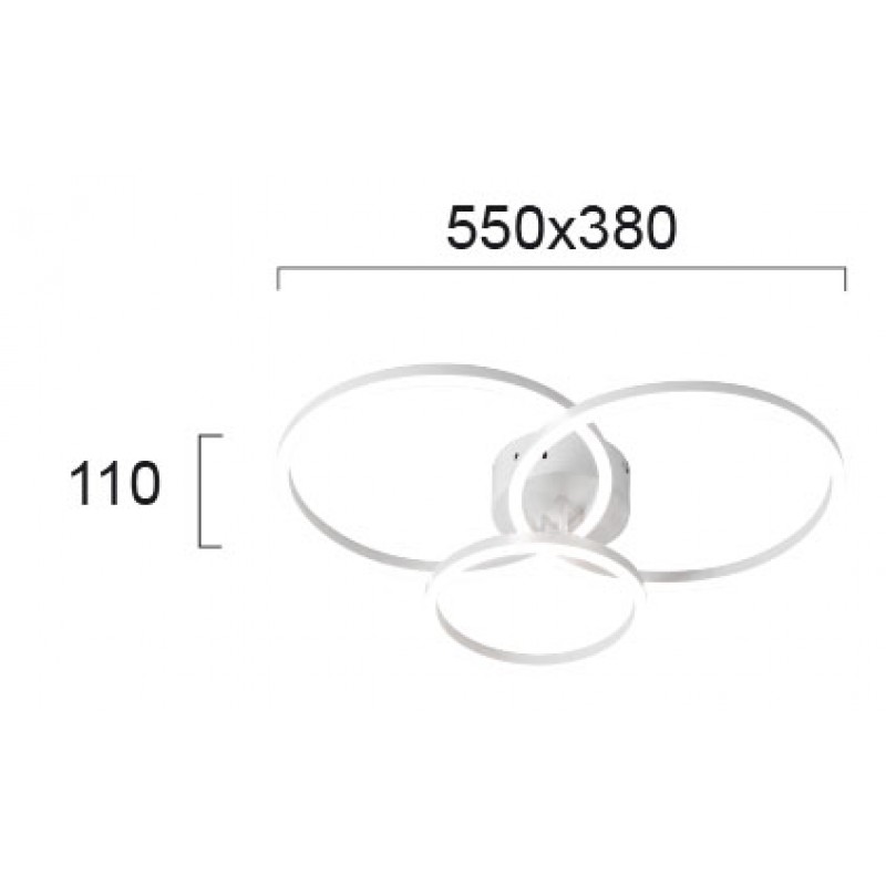 ПЛАФОН 3Л NOLA LED МОДУЛ 22,6W 3000K ПЛАФОН 3Л NOLA LED МОДУЛ 22,6W 3000K