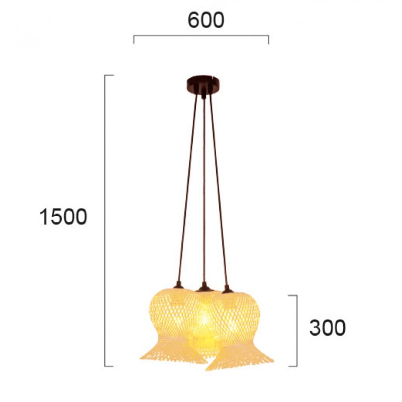 ПЕНДЕЛ CONTESSA E27 3X70W ЧЕРЕН/НАТУРАЛЕН ПЕНДЕЛ CONTESSA E27 3X70W ЧЕРЕН/НАТУРАЛЕН