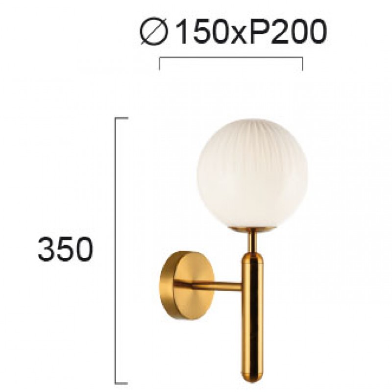 СТЕННА ЛАМПА JOLIN G9 LED MAX 5W OPAL IP20