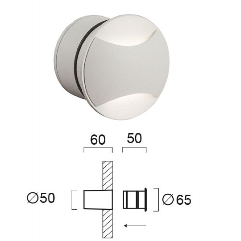 ВГРАДЕН СПОТ ИТАКИ LED 3W БЯЛ IP65 ВГРАДЕН СПОТ ИТАКИ LED 3W БЯЛ IP65