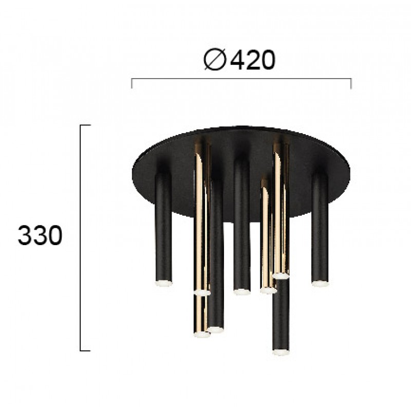 ПЛАФОН BALLET 9L LED 47W 3000K 4050 LM ПЛАФОН BALLET 9L LED 47W 3000K 4050 LM
