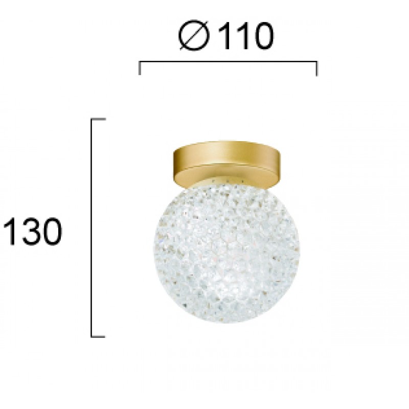 ПЛАФОН ДАЙМЪНД G9 LED ЗЛАТИСТ ПЛАФОН ДАЙМЪНД G9 LED ЗЛАТИСТ