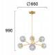 ПЕНДЕЛ DIAMOND G9 LED 6 X MAX 3W ЗЛАТИСТ ПЕНДЕЛ DIAMOND G9 LED 6 X MAX 3W ЗЛАТИСТ