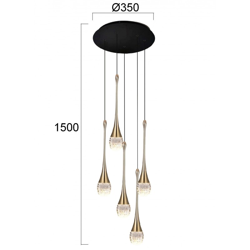ПЕНДЕЛ STAR LIGHT LED 20W ПРОЗРАЧЕН / ЗЛАТЕН / ЧЕРЕН ПЕНДЕЛ STAR LIGHT LED 20W ПРОЗРАЧЕН / ЗЛАТЕН / ЧЕРЕН