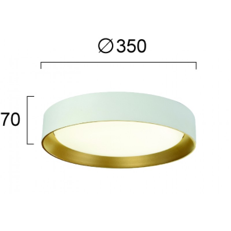 ПЛАФОН LED SPIRITED 24W 3000K БЯЛ/ЗЛАТИСТ