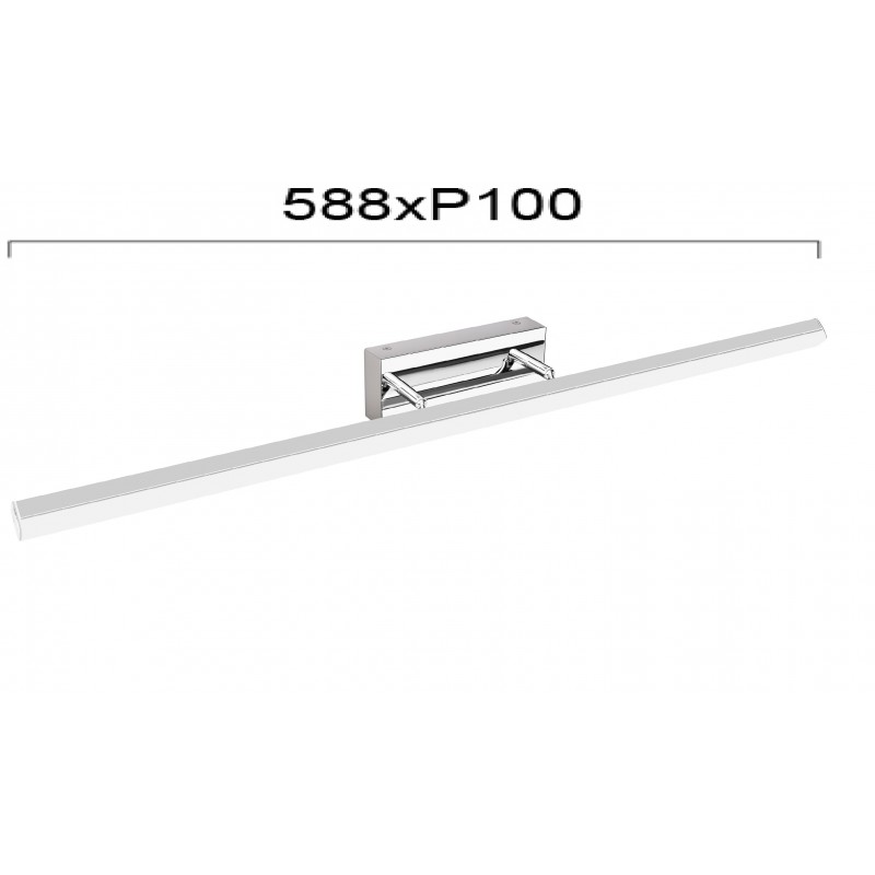 СТЕННА ЛАМПА ХРОМ С LED МОДУЛ 18,4W 3000K СТЕННА ЛАМПА ХРОМ С LED МОДУЛ 18,4W 3000K