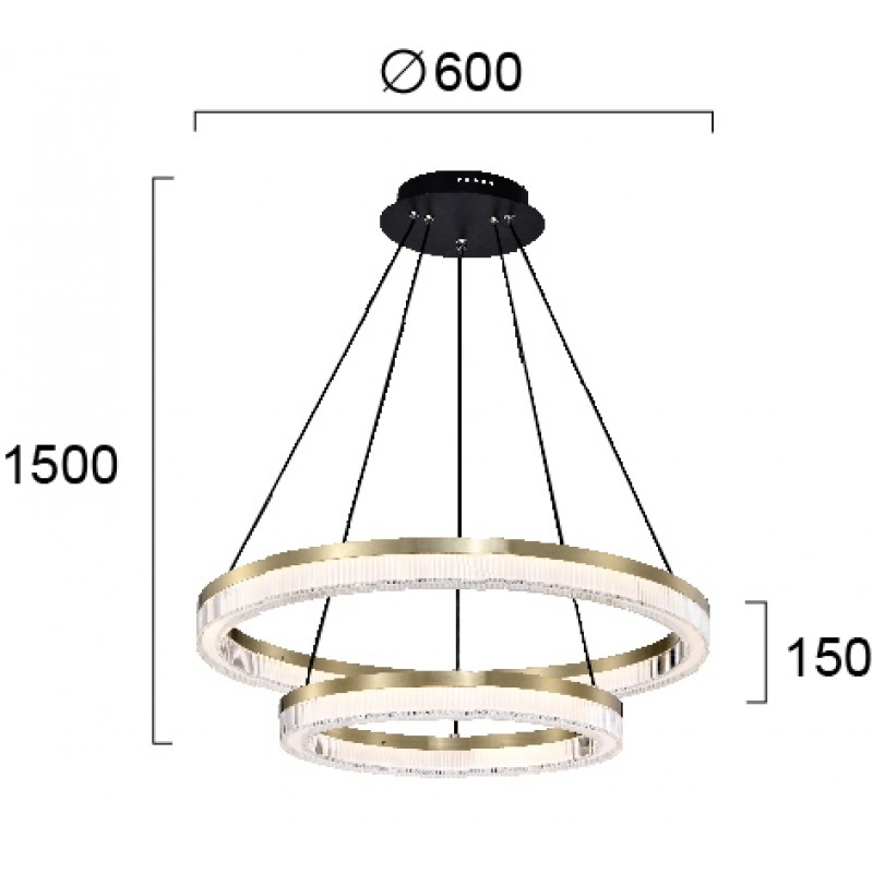 ПЕНДЕЛ HAPPINESS LED 43,6W ТИТАН ЗЛАТО / ЧЕРНО ПЕНДЕЛ HAPPINESS LED 43,6W ТИТАН ЗЛАТО / ЧЕРНО