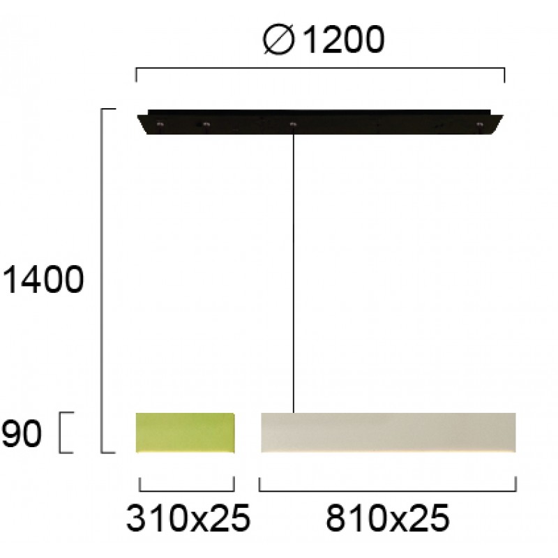 ПЕНДЕЛ CHROMA LED МОДУЛ 27W БЯЛ / ЗЕЛЕН IP20 ПЕНДЕЛ CHROMA LED МОДУЛ 27W БЯЛ / ЗЕЛЕН IP20