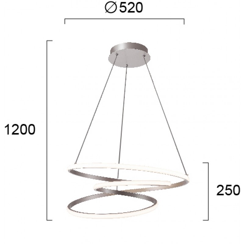 ПЕНДЕЛ CORT LED МОДУЛ 40W СРЕБРИСТ IP20