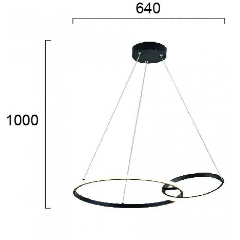 ПЕНДЕЛ DOUBLE LED 36W ЧЕРЕН ПЕНДЕЛ DOUBLE LED 36W ЧЕРЕН