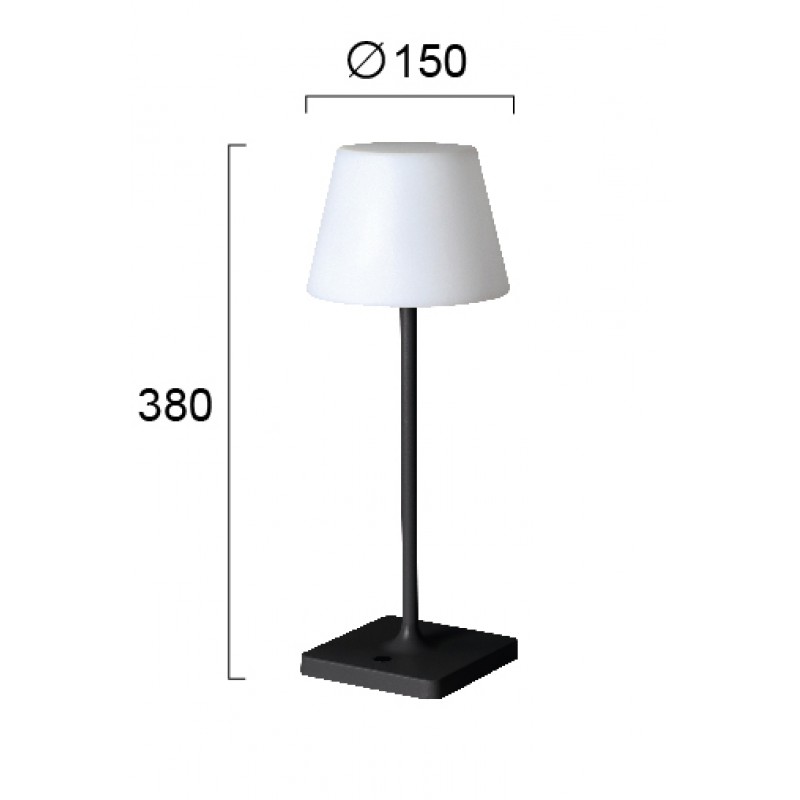 НАСТОЛНА ЛАМПА HAPPY LED 2W ЧЕРНА