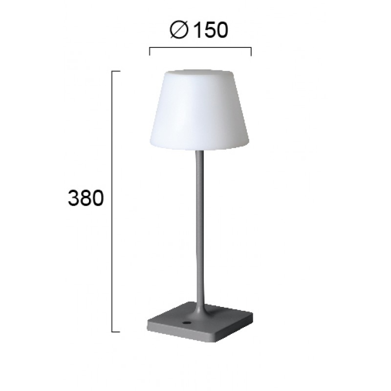 НАСТОЛНА ЛАМПА СИВА HAPPY LED 2W 4000K НАСТОЛНА ЛАМПА СИВА HAPPY LED 2W 4000K