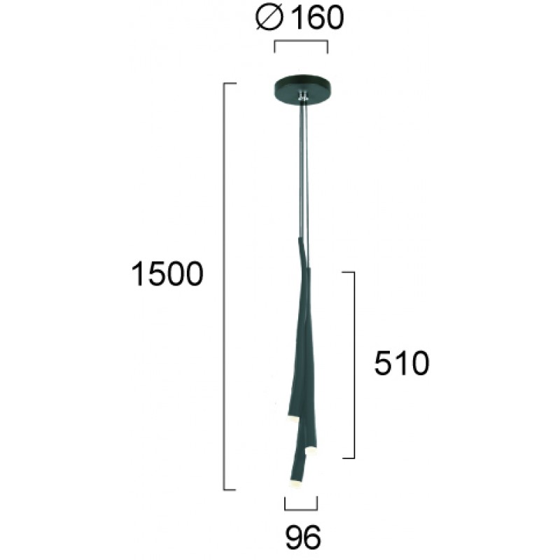 ПЕНДЕЛ ЕРИКА LED 15,5W ЧЕРЕН ПЕНДЕЛ ЕРИКА LED 15,5W ЧЕРЕН