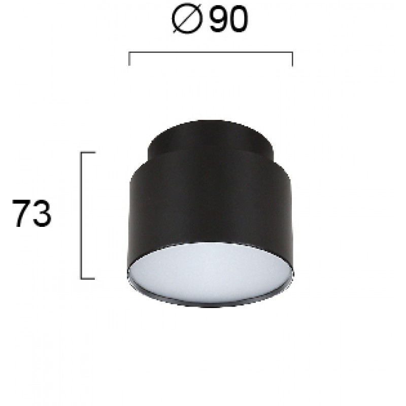 ТАВАННА ЛАМПА GABI ЧЕРНА D90 LED 9W 3000K ТАВАННА ЛАМПА GABI ЧЕРНА D90 LED 9W 3000K